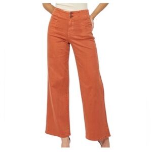 NWT Mica Denim Super High Wide Leg Pants 14W Penny Color